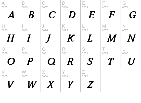 Quintessence SSi Bold Italic uppercase A-Z preview