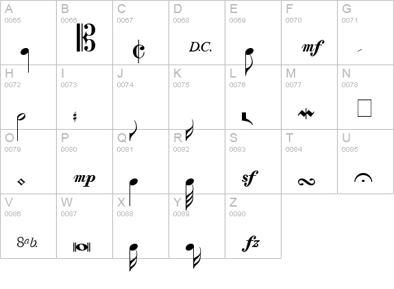 Quintet SSi uppercase A-Z preview
