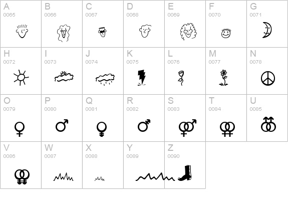 Quirks ICG uppercase A-Z preview