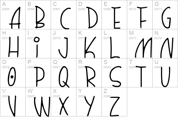 Quirky Thins
 uppercase A-Z preview