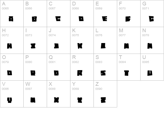 Quirtly uppercase A-Z preview