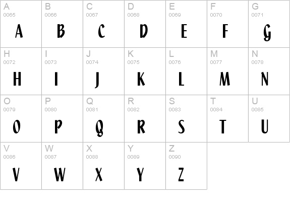 Quixley Plain uppercase A-Z preview