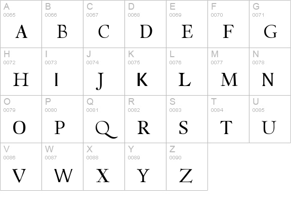 Quodlibet Regular uppercase A-Z preview