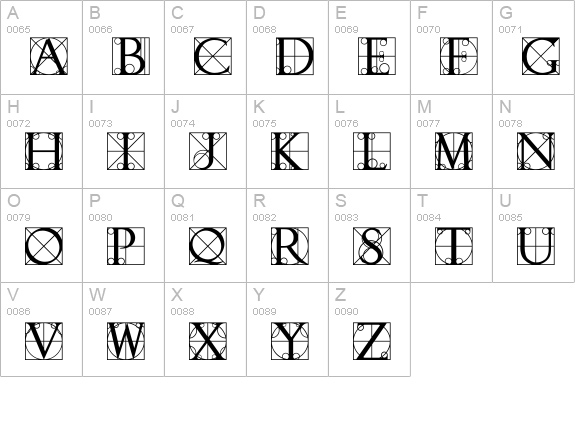 Quovadis uppercase A-Z preview