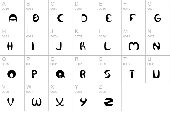 Qurve uppercase A-Z preview