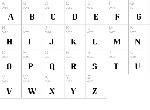 Qwatick Bold uppercase A-Z preview