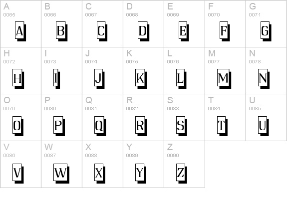 QwatickPlacard uppercase A-Z preview
