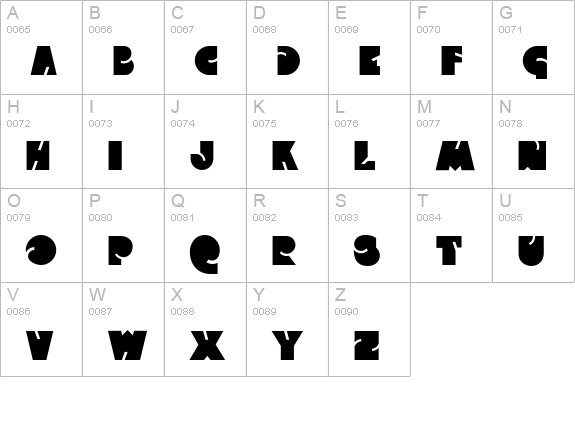 Qweckle uppercase A-Z preview