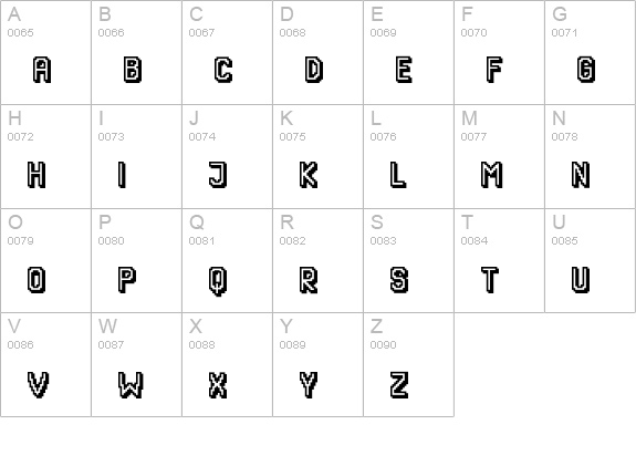 Qwerty-One uppercase A-Z preview