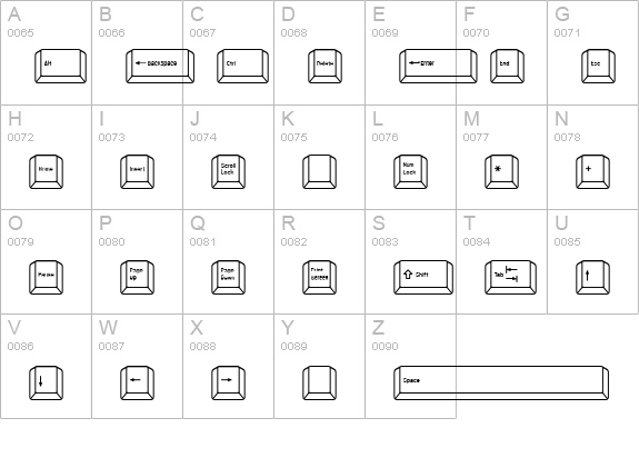 Qwerty PC uppercase A-Z preview