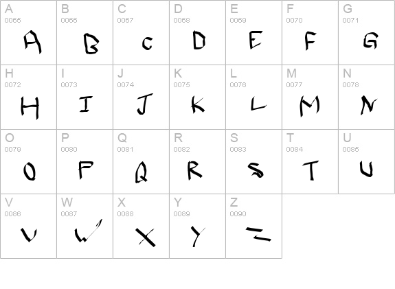 Qwikscribble Normal uppercase A-Z preview