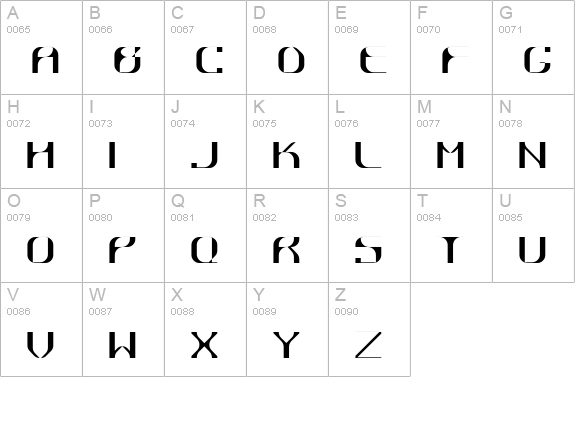 RÃ¥ttpick uppercase A-Z preview