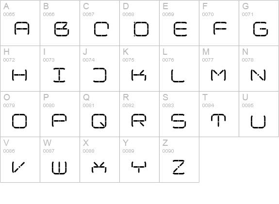 R-2014 uppercase A-Z preview