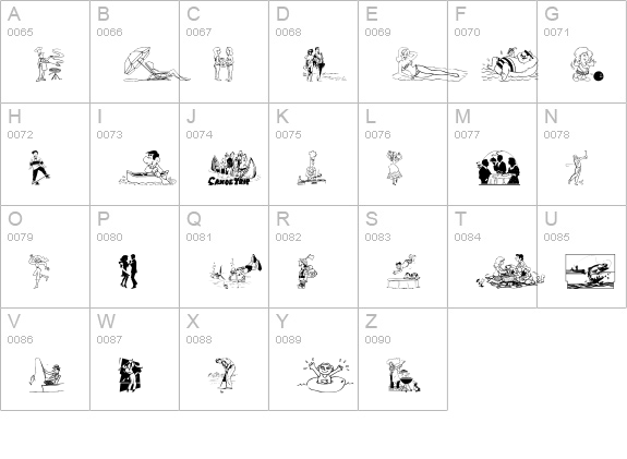 R and R uppercase A-Z preview