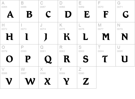 R790-Roman-Bold uppercase A-Z preview