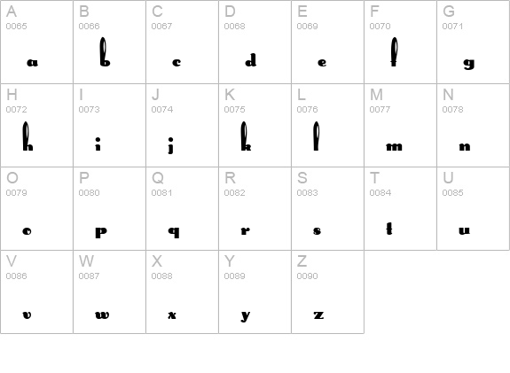 RabbitEars Regular uppercase A-Z preview