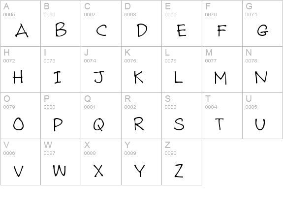 Rabiohead uppercase A-Z preview