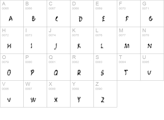 Racana uppercase A-Z preview