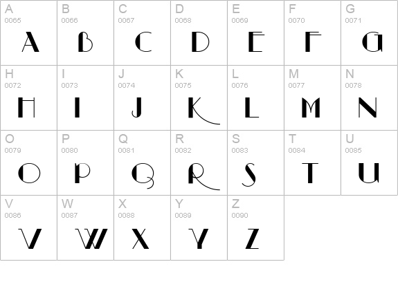 Raconteur NF uppercase A-Z preview