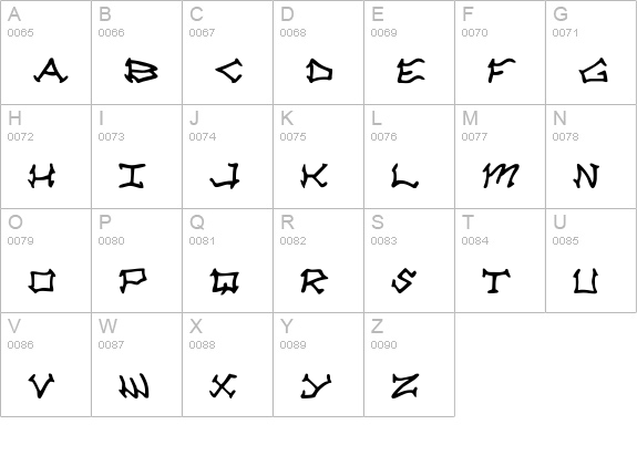 Rad Zad uppercase A-Z preview