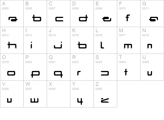 radar uppercase A-Z preview