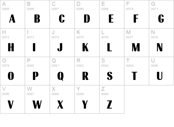 RadiantEFDisplay-CondNo2 uppercase A-Z preview