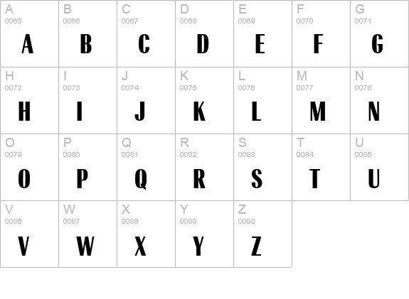 RadiantEFDisplay-CondNo3 uppercase A-Z preview