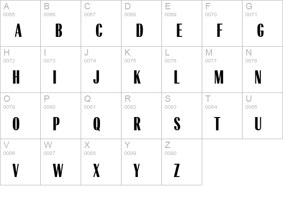 RadiantEFDisplay-CondNo4 uppercase A-Z preview