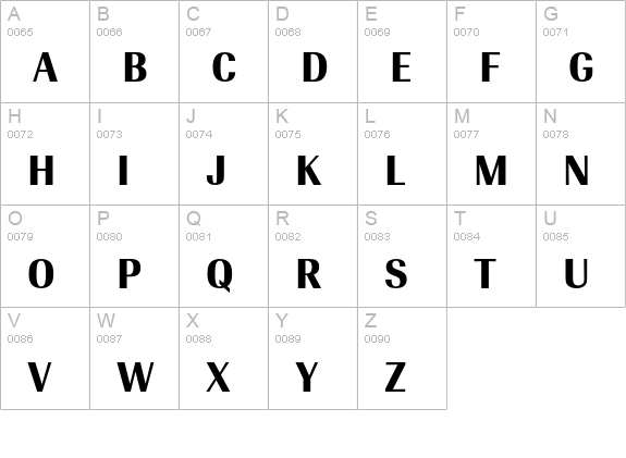 RadiantEFText-Bold uppercase A-Z preview