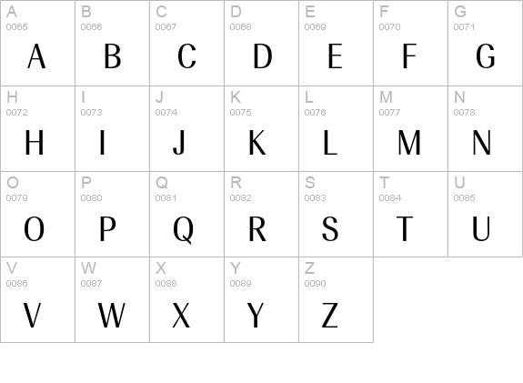 RadiantEFText-Book uppercase A-Z preview
