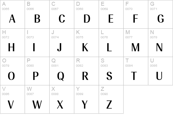 RadiantEFText-Medium uppercase A-Z preview