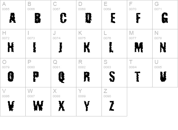 Radiated Pancake uppercase A-Z preview