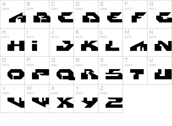 Radikal uppercase A-Z preview
