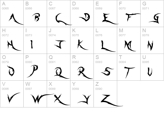 Radio uppercase A-Z preview