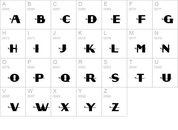 Radio Days NF uppercase A-Z preview