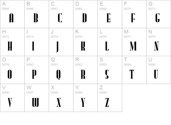 Radio Ranch NF uppercase A-Z preview