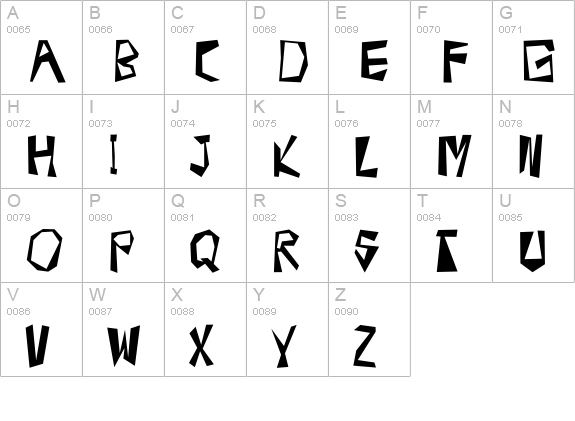Radioactive uppercase A-Z preview