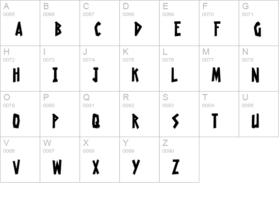 Radioactive Granny uppercase A-Z preview
