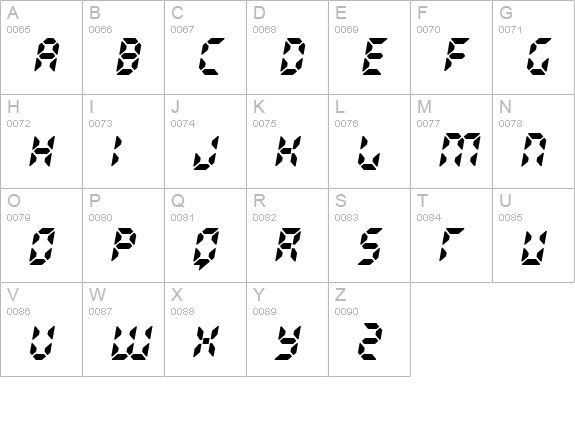 Radioland uppercase A-Z preview