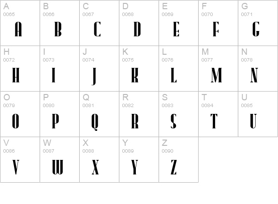 RadioRanch uppercase A-Z preview