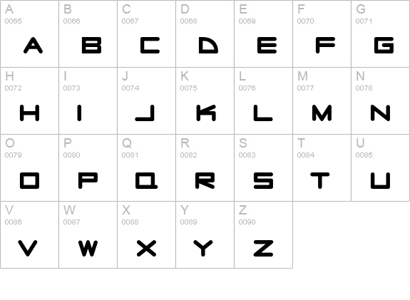 RadioStars uppercase A-Z preview