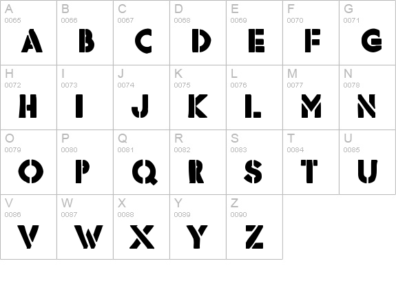 Rafika uppercase A-Z preview