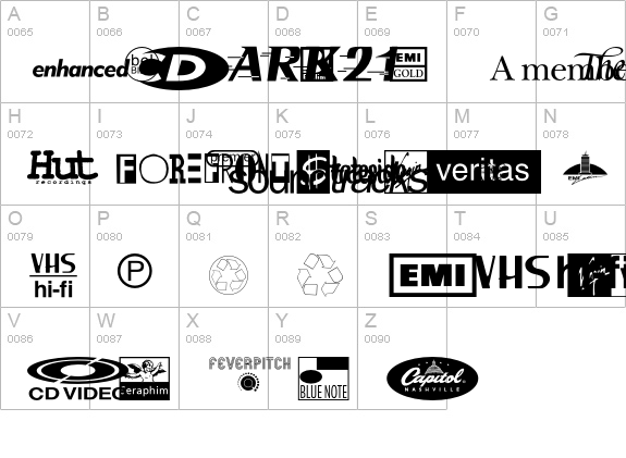 RainbowTwo uppercase A-Z preview