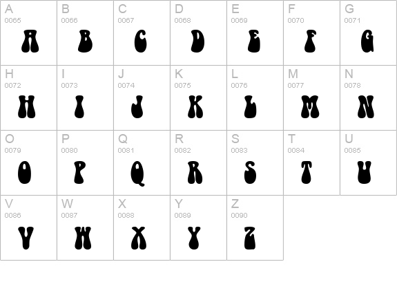 RaindropSSK Bold uppercase A-Z preview