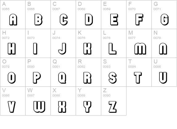 Rainy Days uppercase A-Z preview