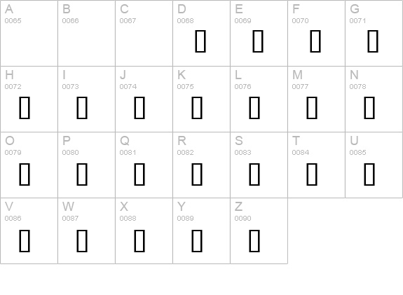 Rakugaki uppercase A-Z preview