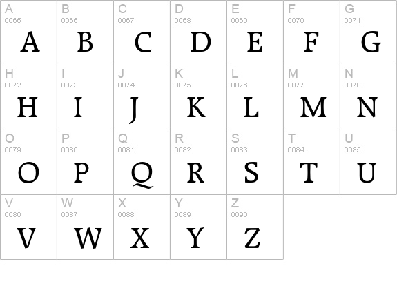 Raleigh-Regular uppercase A-Z preview
