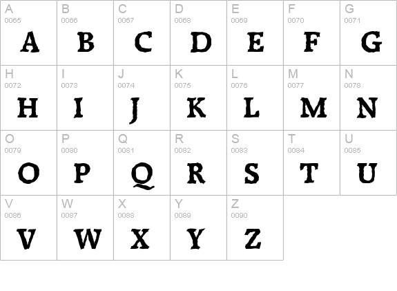 RaleighAntique-Bold uppercase A-Z preview