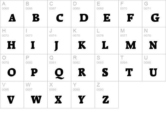 RaleighEF-Heavy uppercase A-Z preview