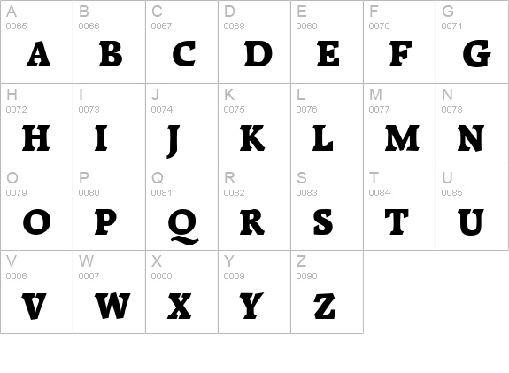 RaleighSerial-Heavy-Regular uppercase A-Z preview